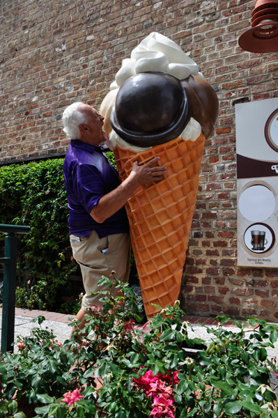 Lee Duquette and a big ice cream cone